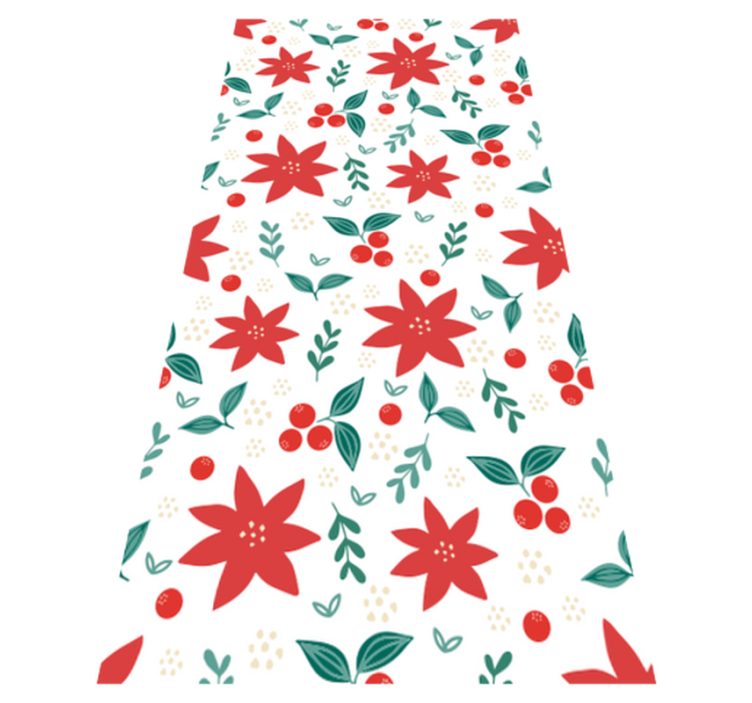 Christmas flowers vinyl rug - TenStickers