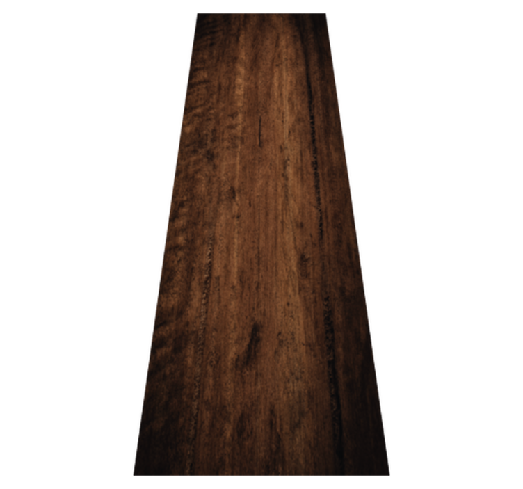 Bedroom vinyl rug in raw dark brown wood finish - TenStickers