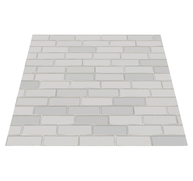 Bedroom vinyl rug with white brick design - TenStickers
