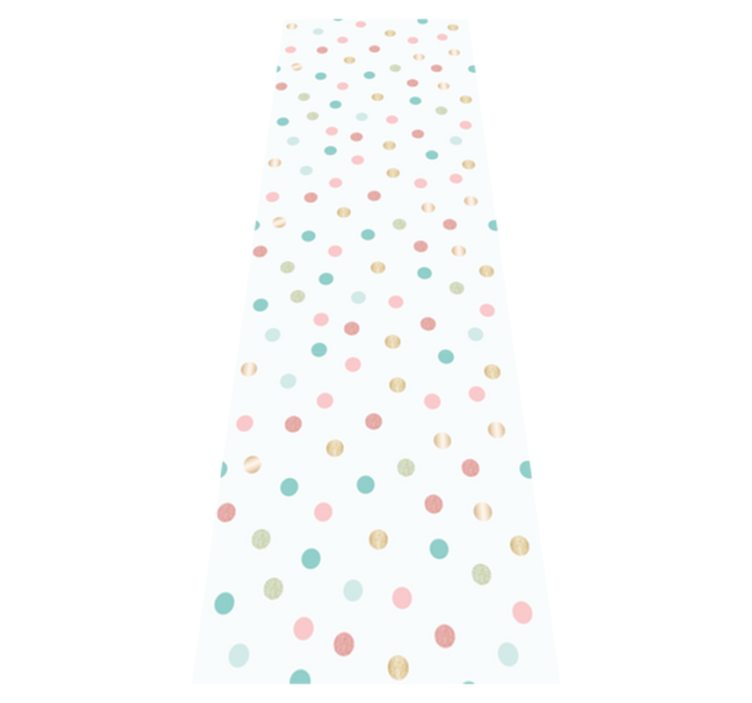 Bedroom vinyl rug with glitter confetti polka dots - TenStickers