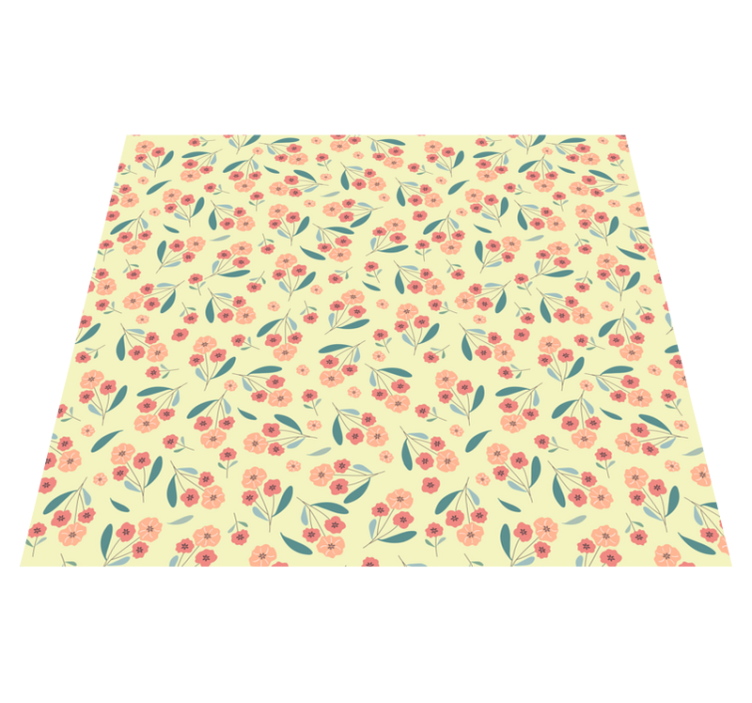 Bedroom vinyl rug with rose pattern - TenStickers
