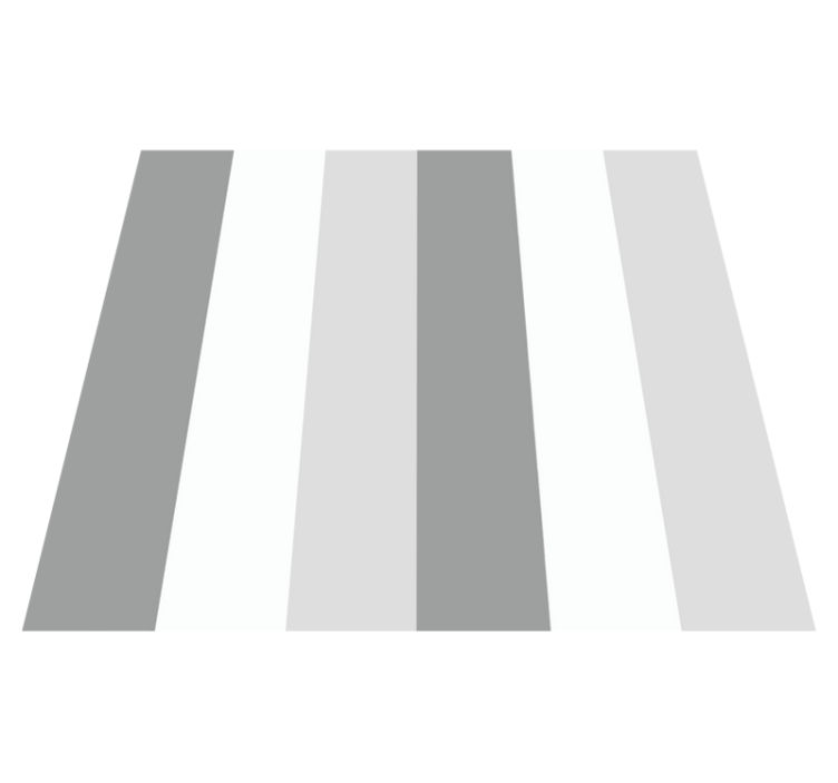 Classic grey vertical striped bedroom vinyl rug - TenStickers