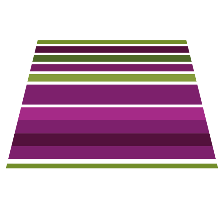 Bedroom vinyl rug in purple and green stripes - TenStickers