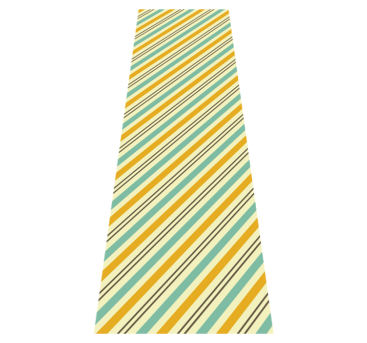 Bedroom vinyl rug with vintage diagonal tricolor pattern - TenStickers