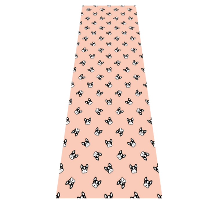 Bedroom vinyl rug with adorable french bulldog design - TenStickers