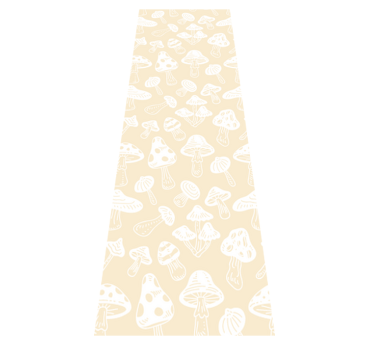 Beige mushroom designs bedroom vinyl rug - TenStickers