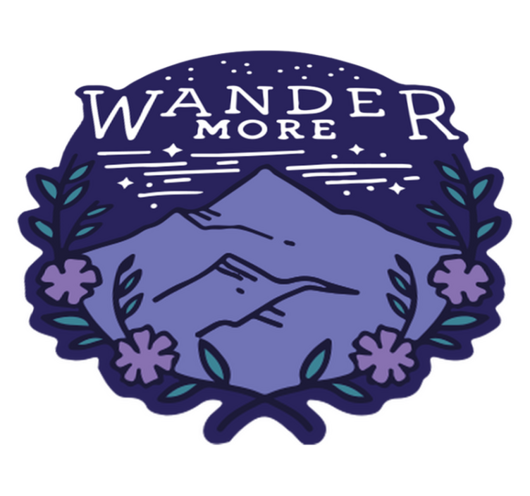 Nature vinyl rug hiking in mountains - TenStickers