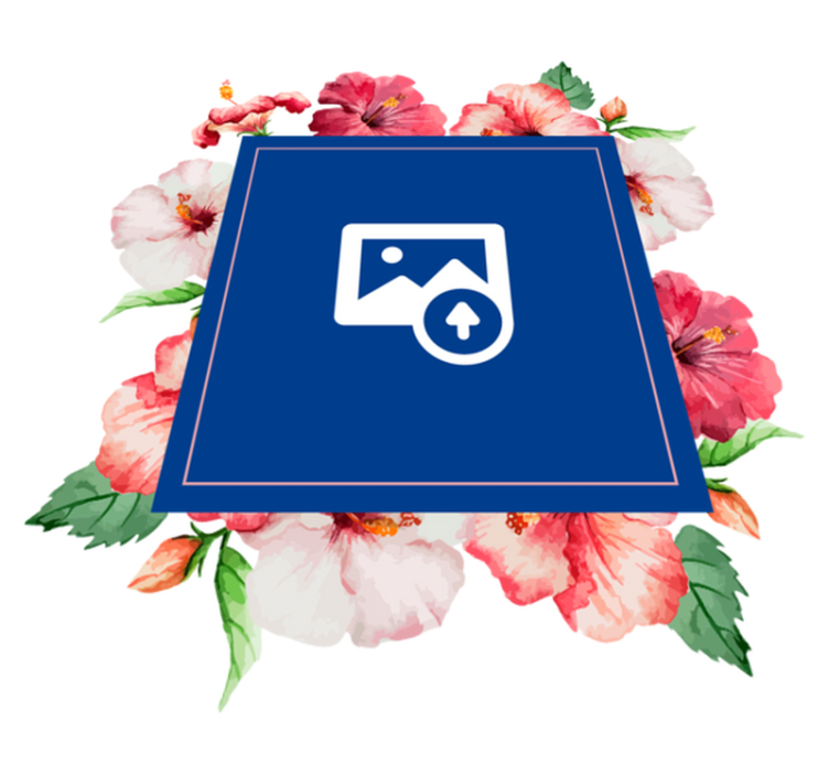 Nature vinyl rug hibiscus flower pattern - TenStickers