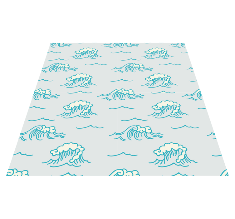 Nature vinyl rug with wave pattern design - TenStickers