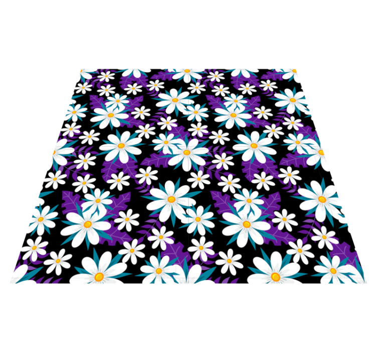 Nature vinyl rug colorful floral arrangement - TenStickers