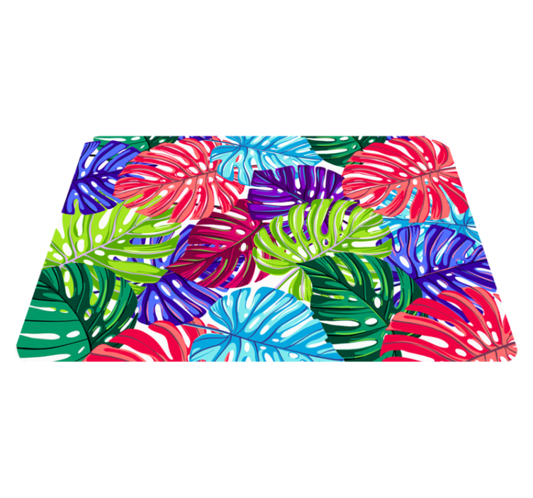 Monstera tropical floral vinyl rug - TenStickers