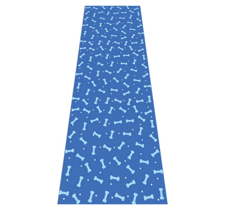 Bedroom vinyl rug with amazing blue bone pattern - TenStickers