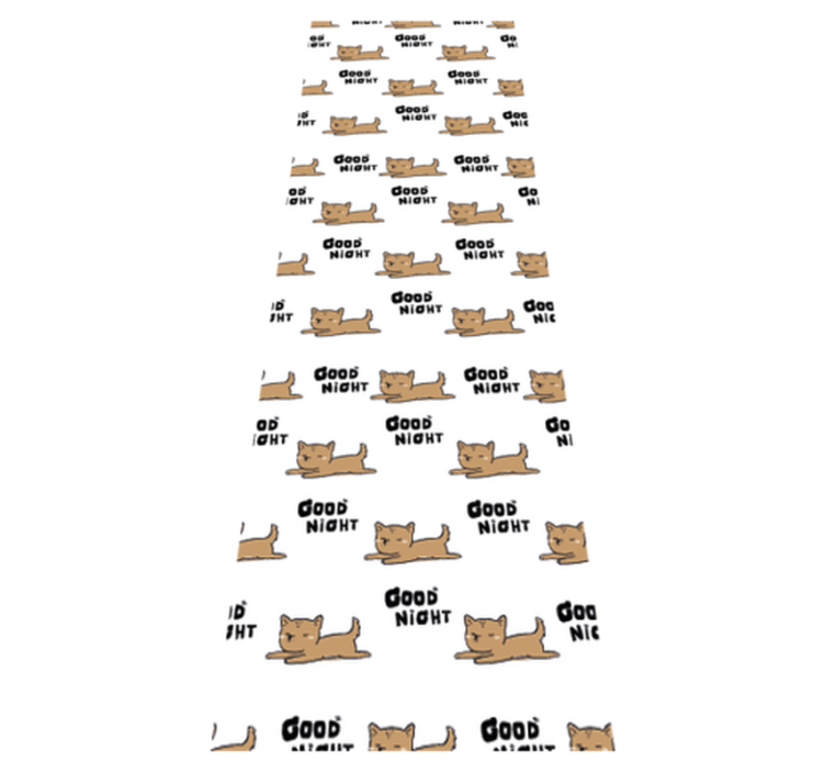 Bedroom vinyl rug with cute dog sleeping design - TenStickers