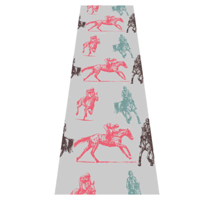 Bedroom vinyl rug with multicolored horse design - TenStickers