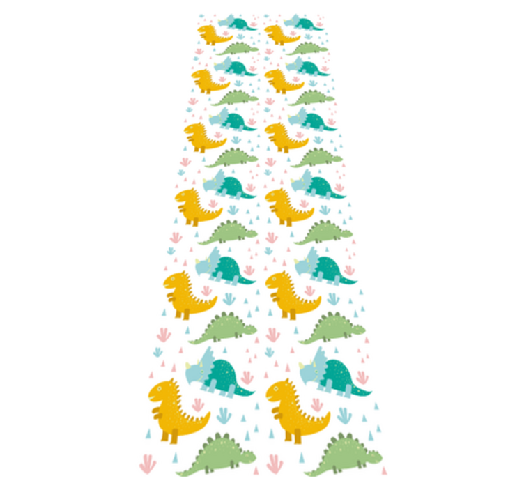 Bedroom vinyl rug with charming dinosaur design - TenStickers