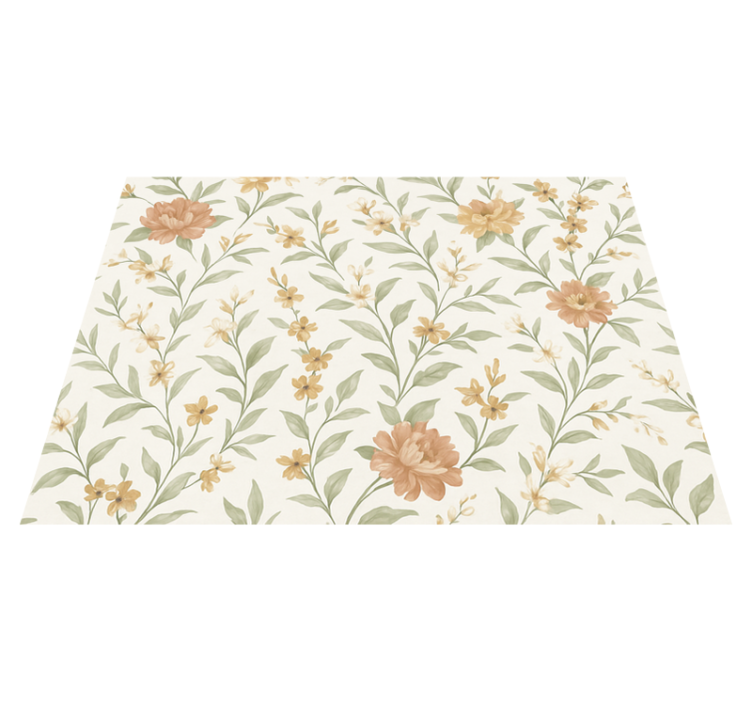 Bedroom vinyl rug asian blossom - TenStickers