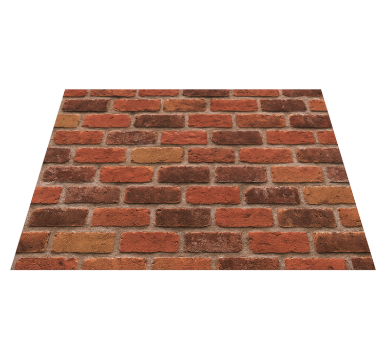 Bedroom vinyl rug rustic brick stone design - TenStickers
