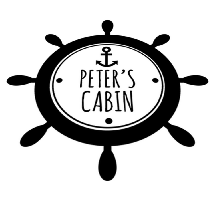 Kids vinyl rug with personalized rudder design - TenStickers