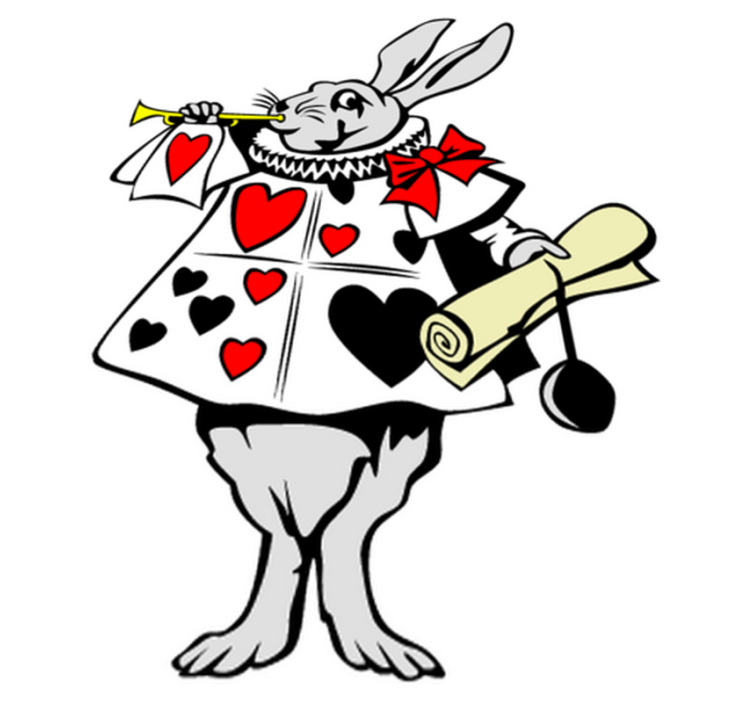 Kids vinyl rug wonderland rabbit - TenStickers