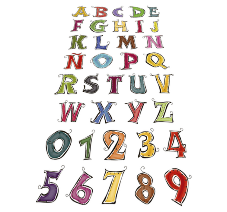Kids vinyl rug complete spanish alphabet - TenStickers