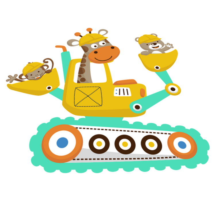 Kids vinyl rug animal bagger - TenStickers