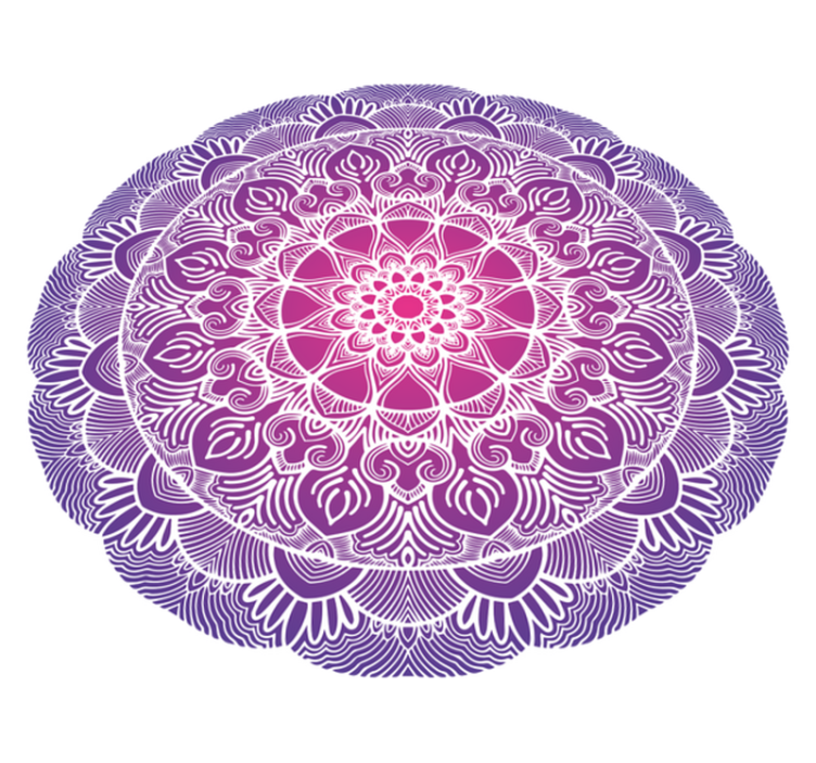 Bedroom vinyl rug purple flower of life mandala - TenStickers