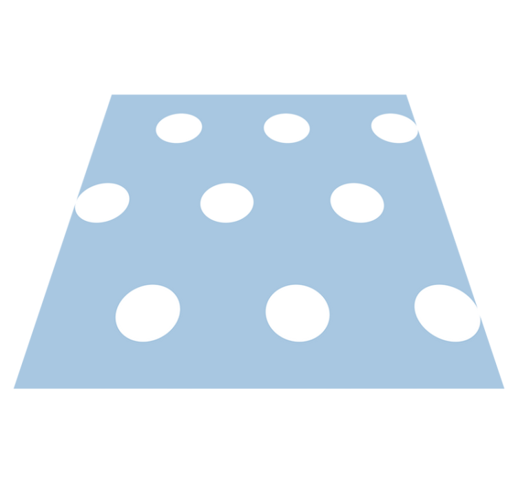 Bedroom vinyl rug with polka dot pattern - TenStickers