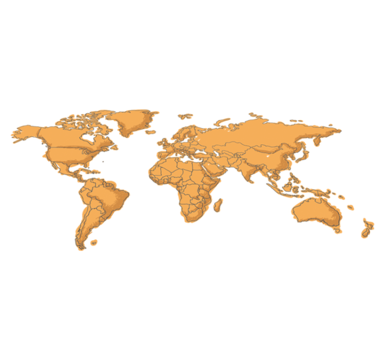 World map vinyl rug for kids' room decor - TenStickers