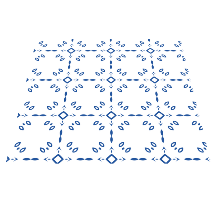 Bathroom vinyl rug in classic wallpaper design - TenStickers