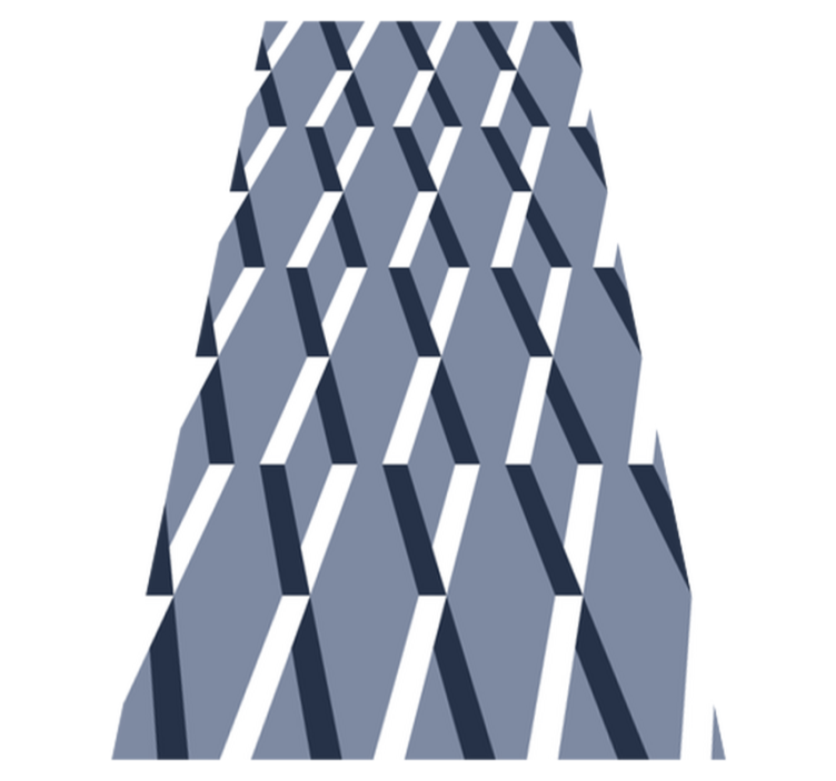 3d rhombuses bathroom vinyl rug - TenStickers