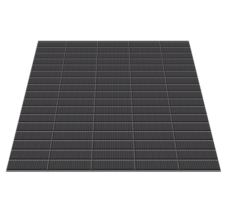 Bathroom vinyl rug black tile 3d design - TenStickers