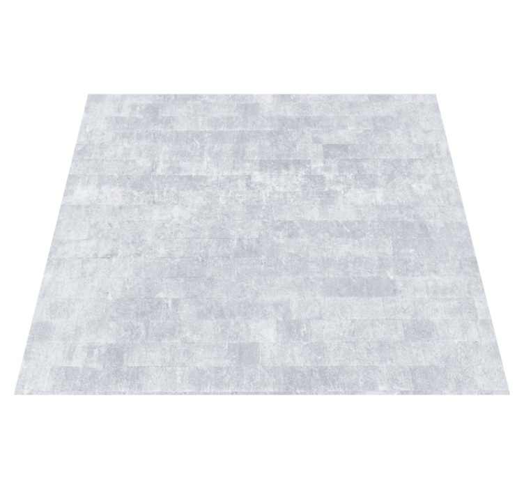 Bathroom vinyl rug in aged gray brick pattern - TenStickers