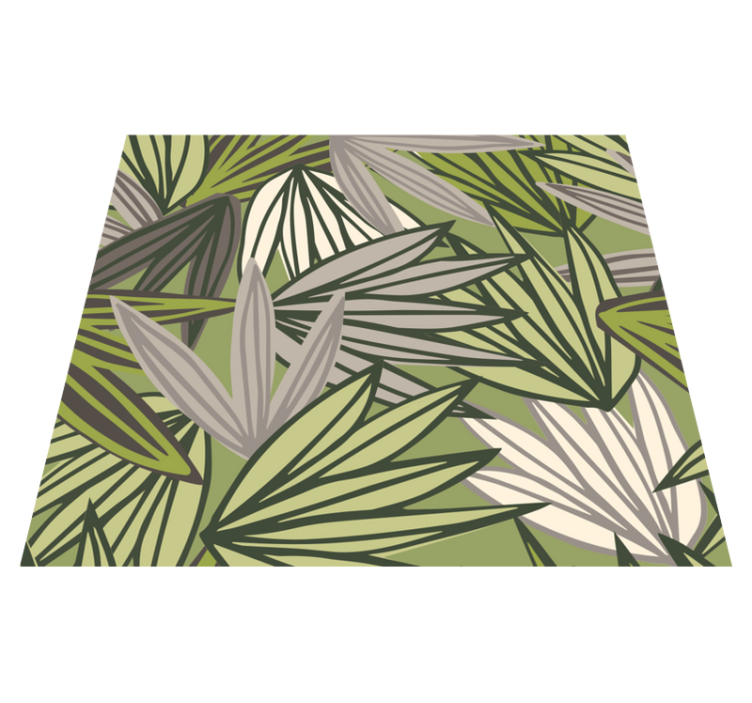 Bathroom vinyl rug jungle wallpaper with trees - TenStickers