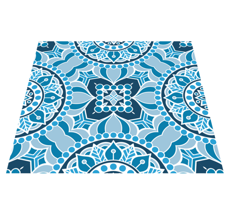 Mandala style bathroom vinyl rug - TenStickers