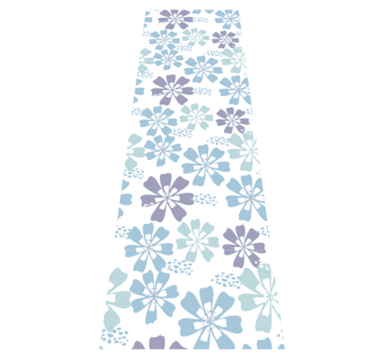 Pastel floral pattern bathroom vinyl rug - TenStickers