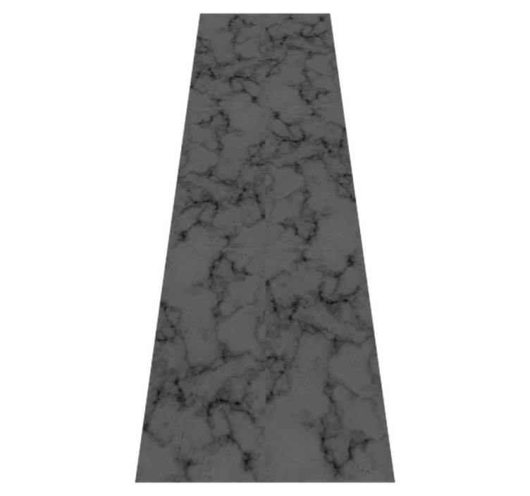 Bathroom vinyl rug with black grunge marble design - TenStickers