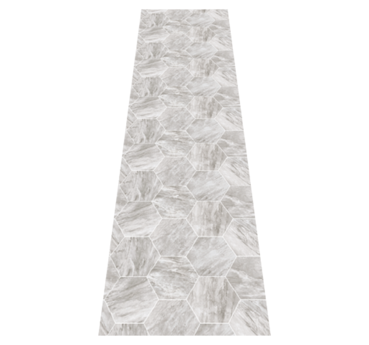 Bathroom vinyl rug in gold marble hexagonal pattern - TenStickers