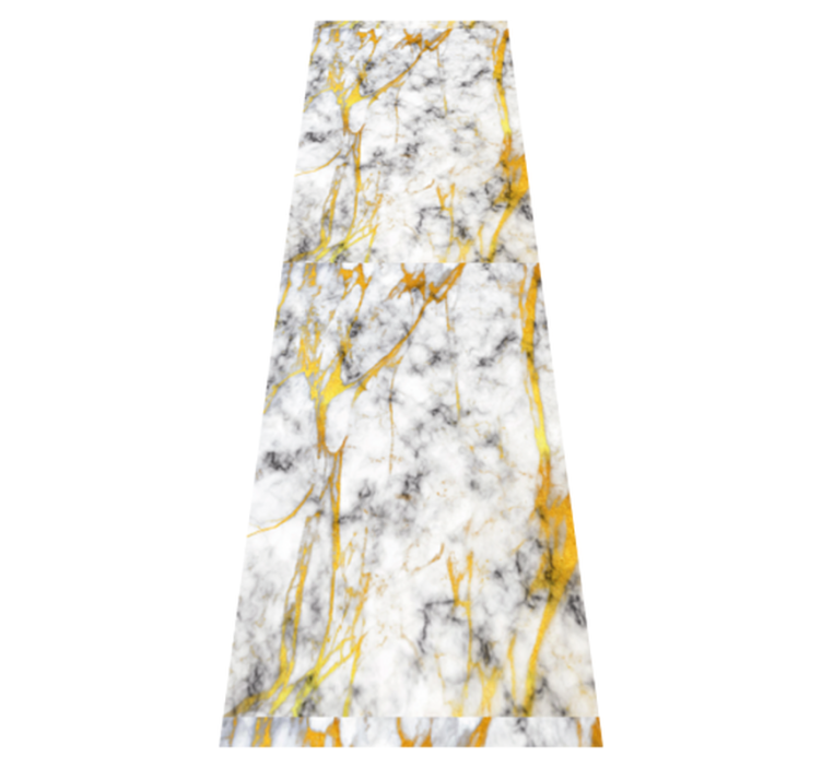 Elegant gray and gold marble bathroom vinyl rug - TenStickers