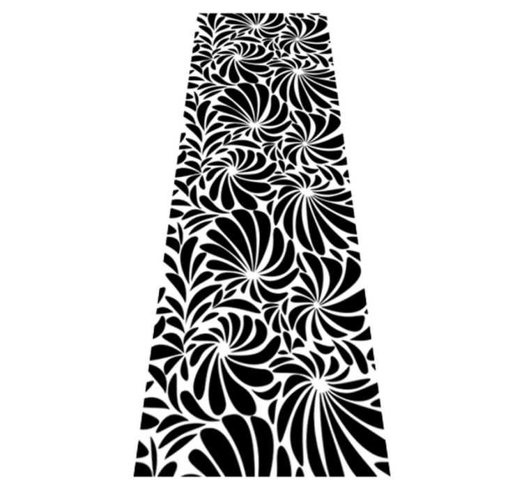 Hojas blancas bathroom vinyl rug - TenStickers
