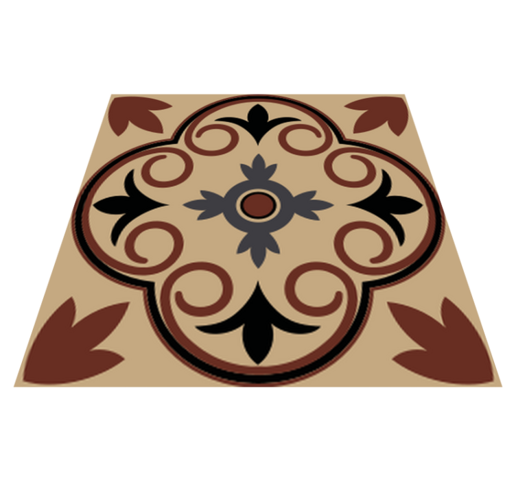 Bathroom vinyl rug with vintage cement design - TenStickers