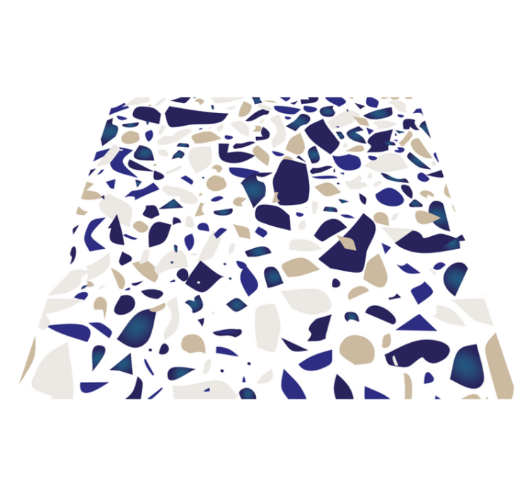 Bathroom vinyl rug imitation marble floor sticker - TenStickers