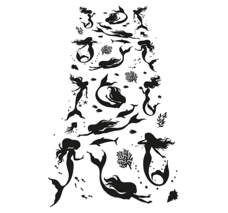 Bathroom vinyl rug mermaid shower mat - TenStickers