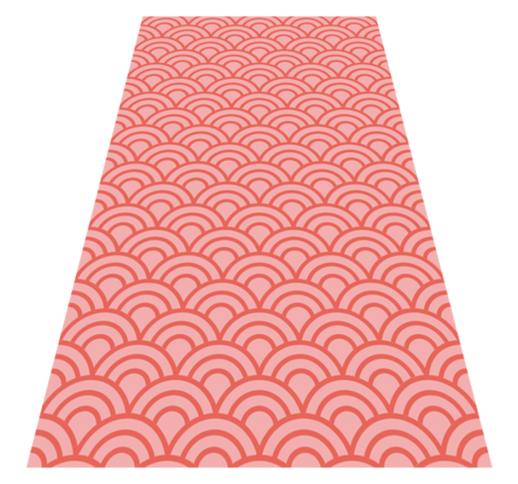 Bathroom vinyl rug in living coral color - TenStickers