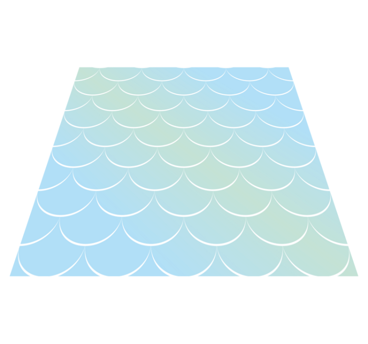 Bathroom vinyl rug with pastel scales design - TenStickers