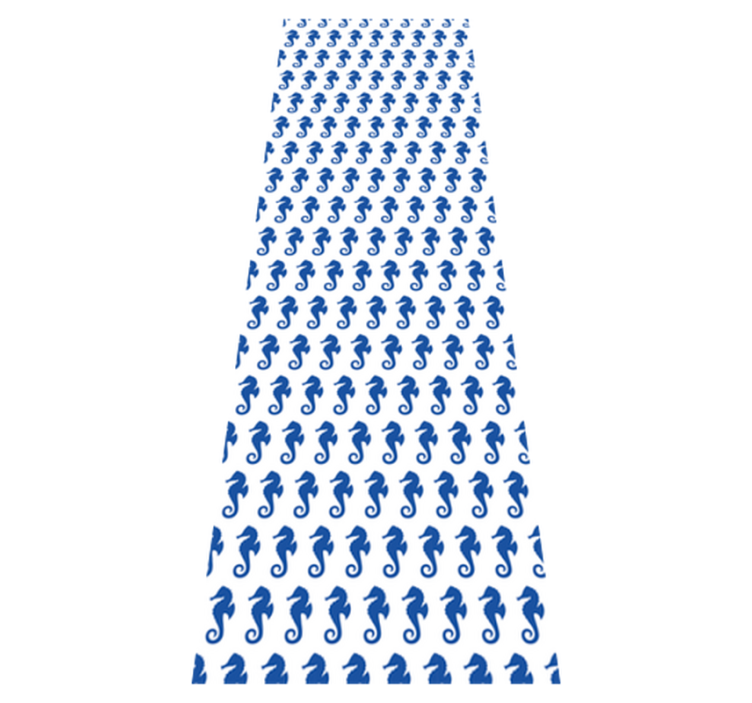 Bathroom vinyl rug sea horse shower mat - TenStickers