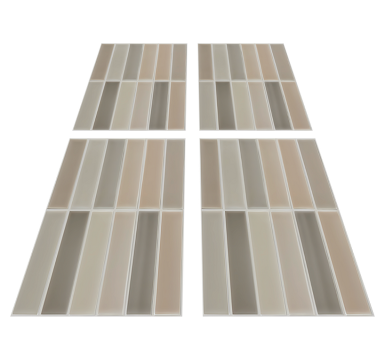 Bathroom vinyl rug with rectangle design - TenStickers