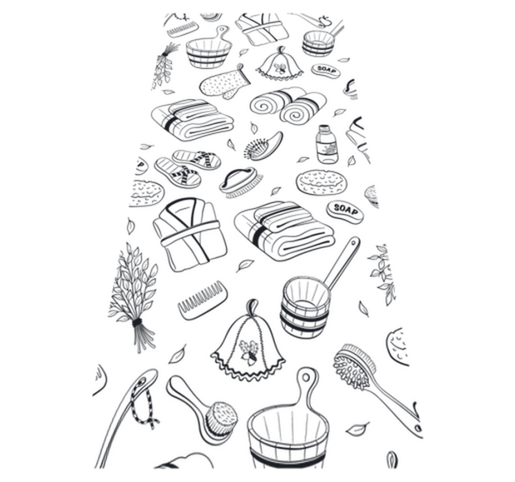 Bathroom vinyl rug for your bathroom essentials - TenStickers