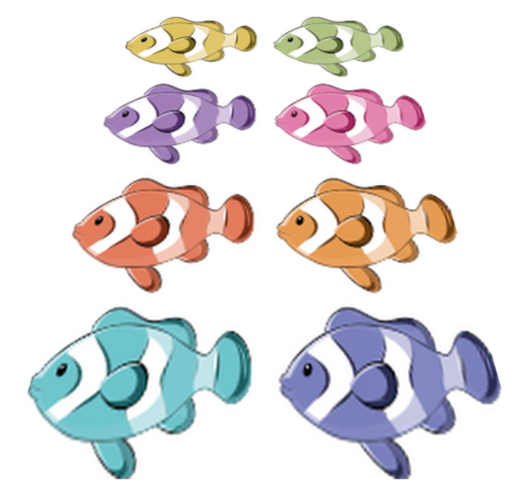 Bathroom vinyl rug clown fish shower screen stickers - TenStickers