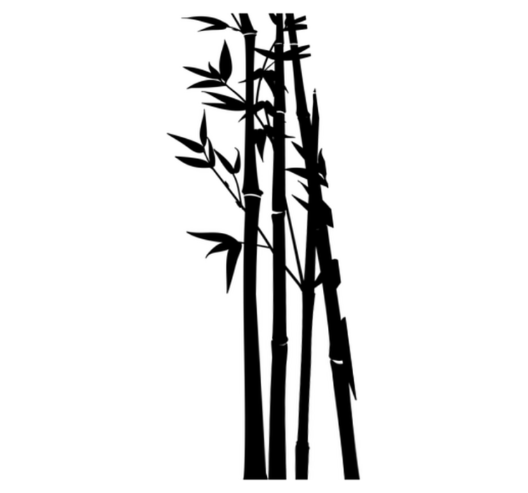 Bathroom vinyl rug with bamboo shower screen design - TenStickers