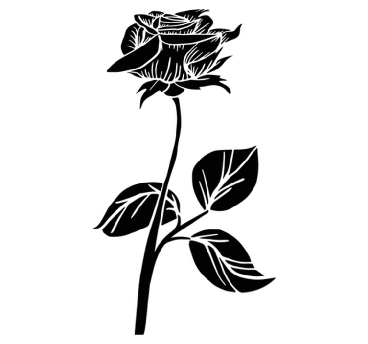 Bathroom vinyl rug rose for shower screen - TenStickers